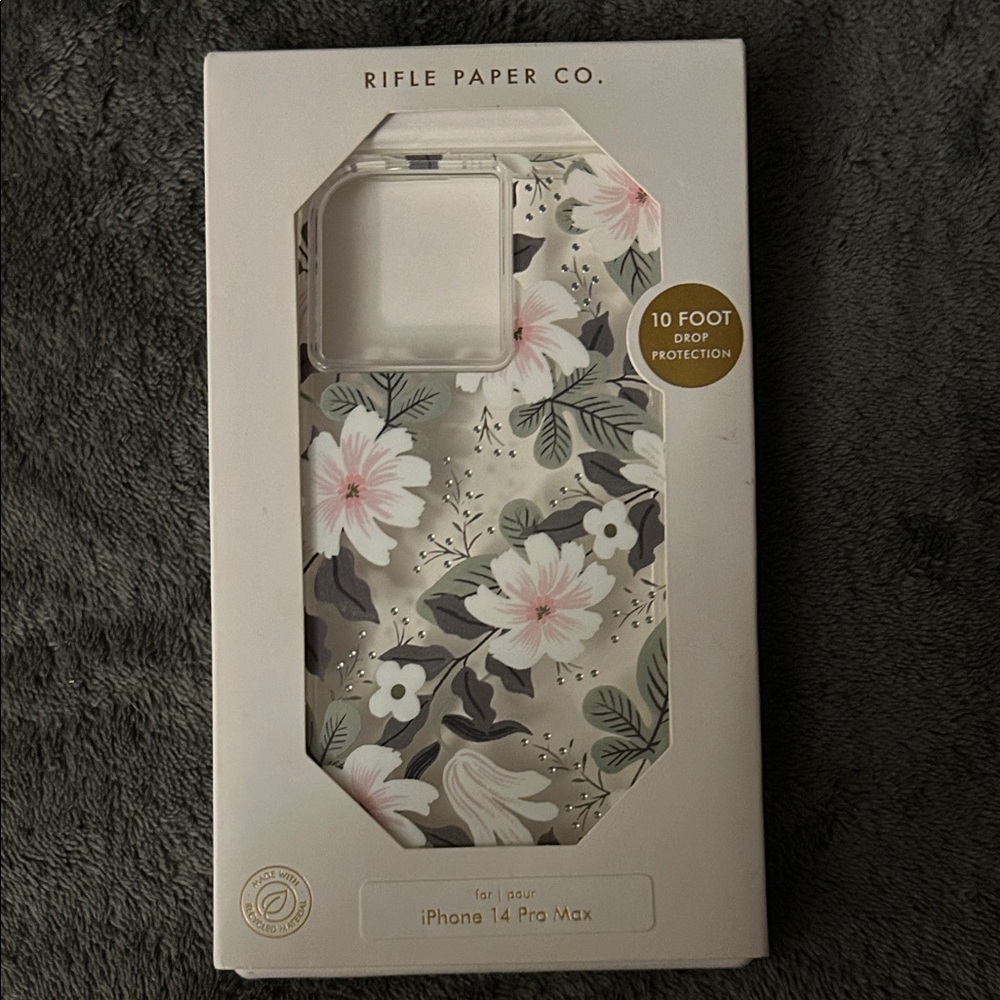Rifle Paper Co. iPhone 14 Pro Max Case - Pink and White Floral